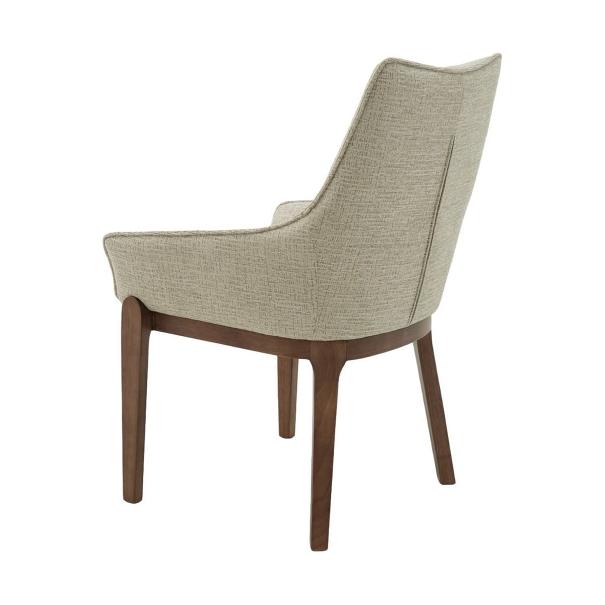 Zoa Performance Fabric Dining Chair with Walnut Rubber Wood Legs - Beige
