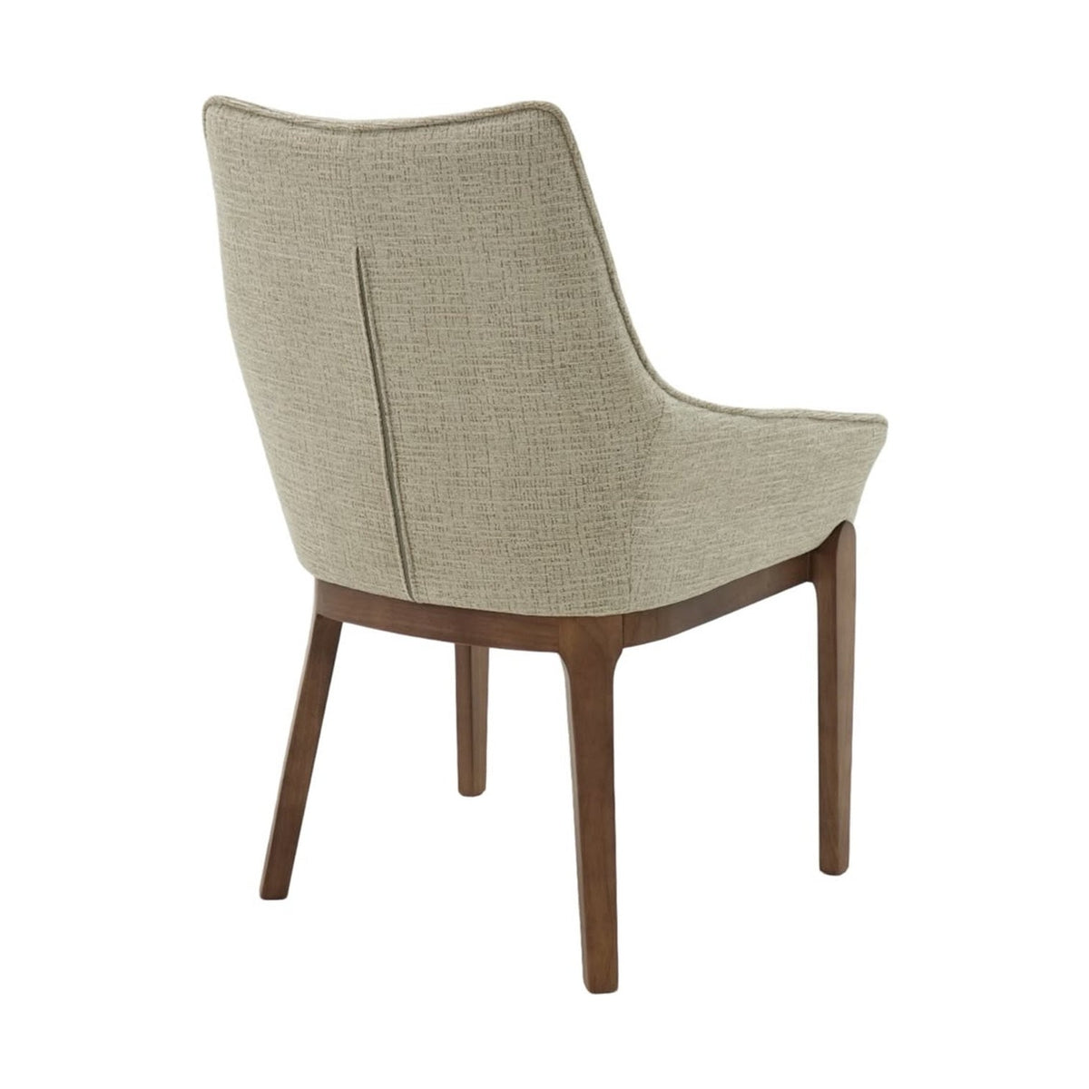 Zoa Performance Fabric Dining Chair with Walnut Rubber Wood Legs - Beige