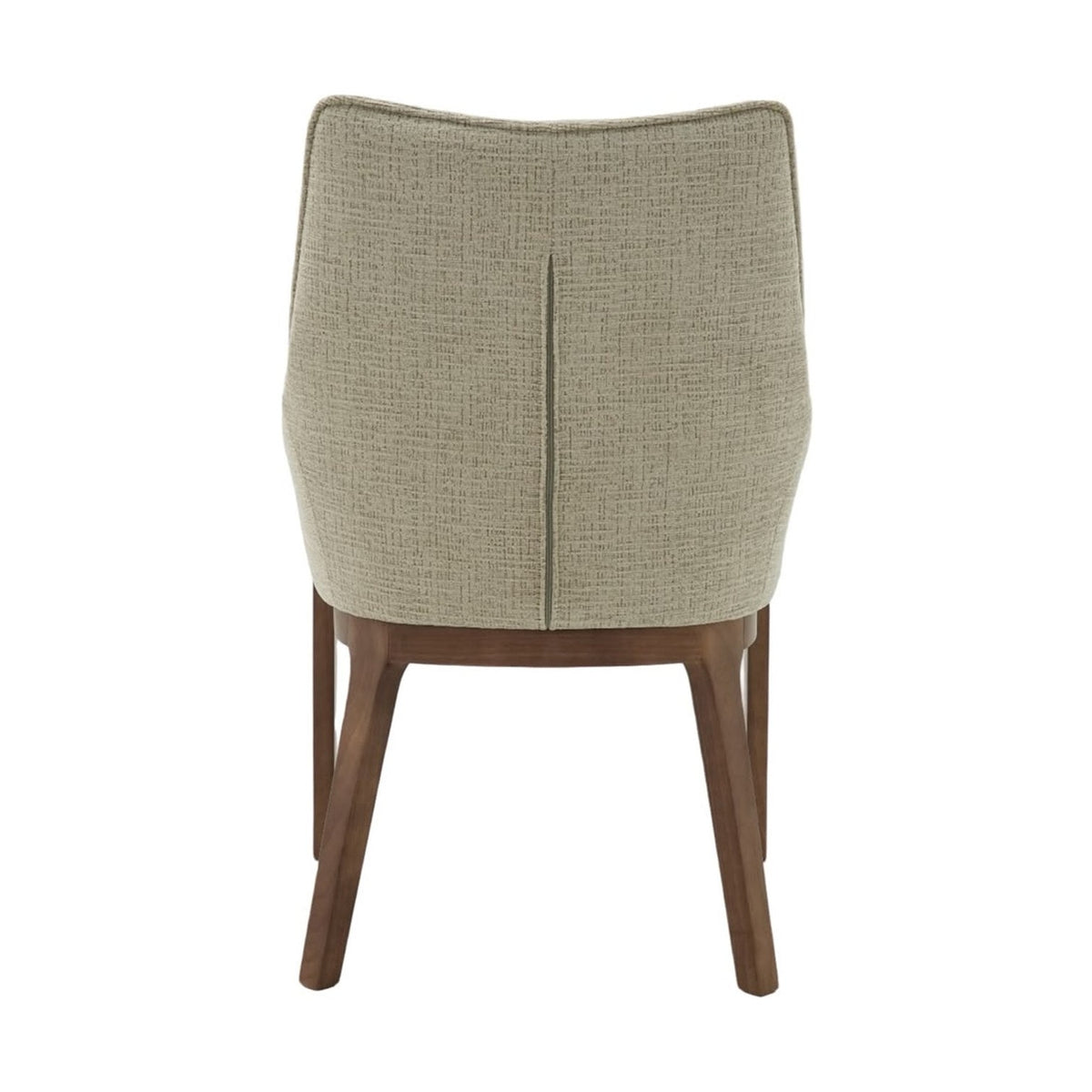 Zoa Performance Fabric Dining Chair with Walnut Rubber Wood Legs - Beige