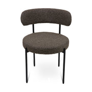 Ronda Dining Chair Boucle Fabric - Dark Brown