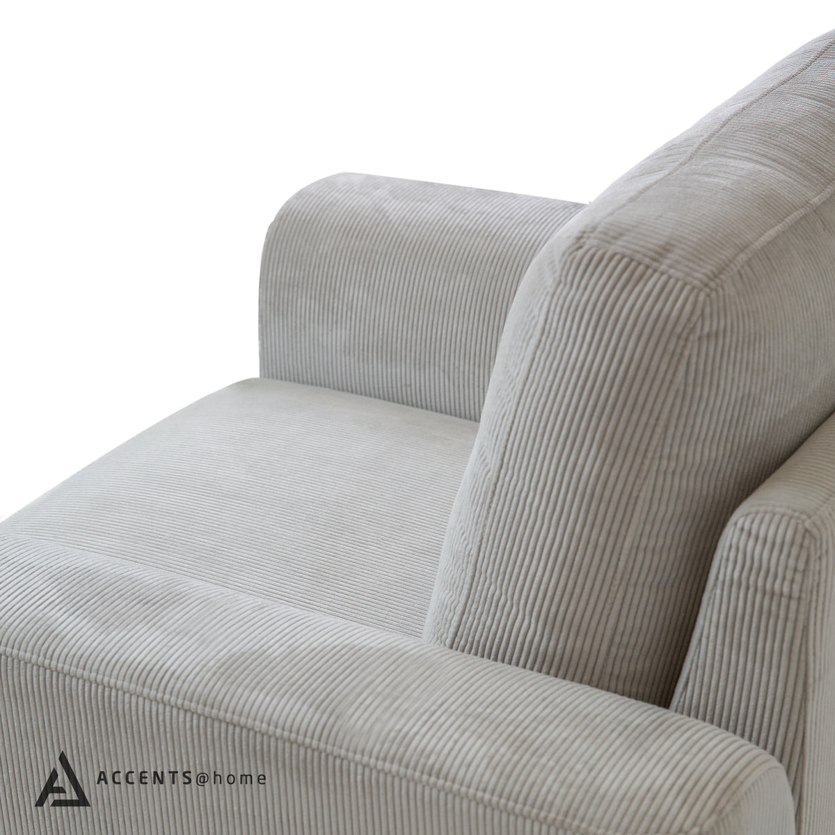 Chandler Corduroy Fabric Chair- Vertical Lines