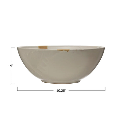 Stoneware Serving Bowl Reactive Glaze