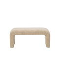 Boucl Fabric Upholstered Waterfall Bench