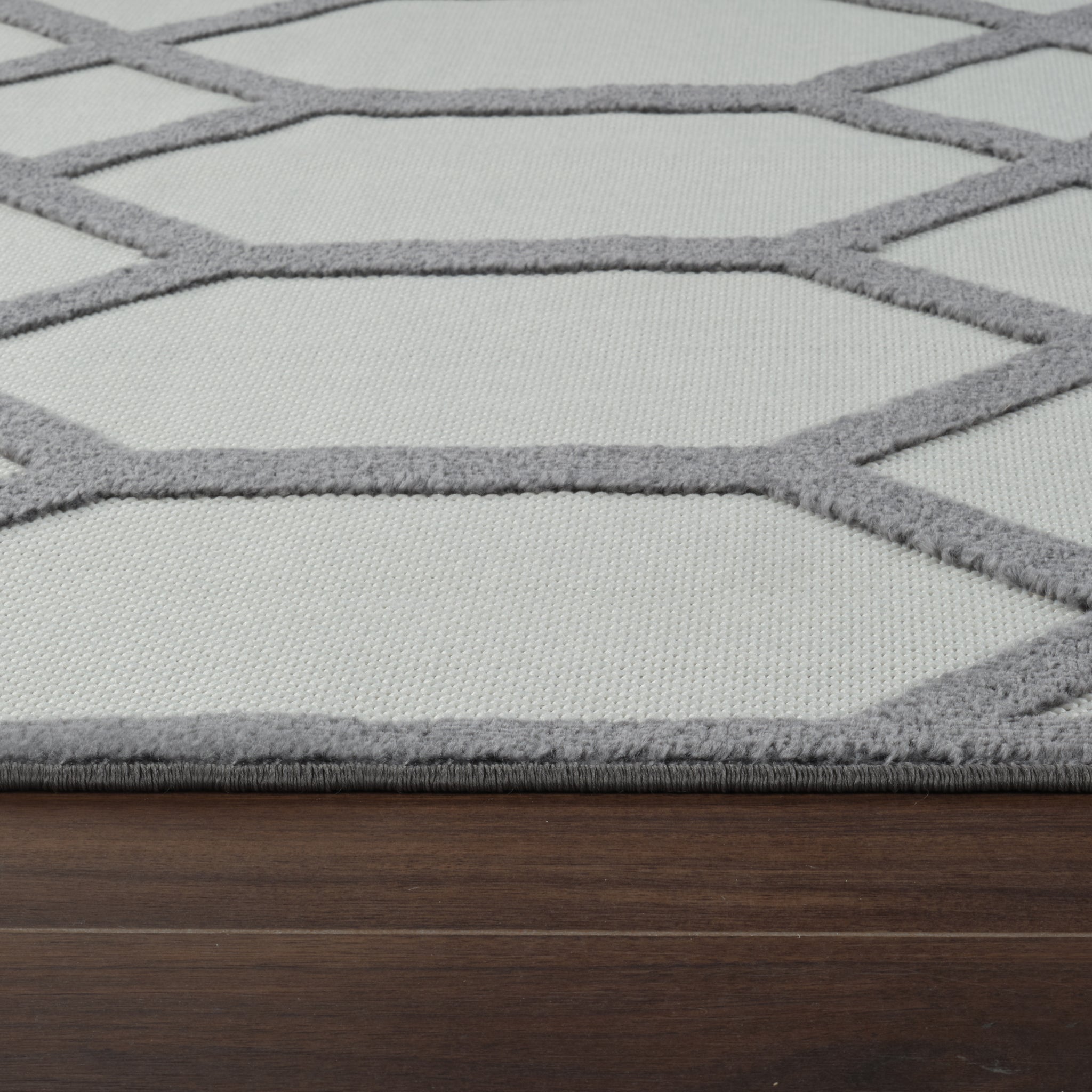 Aspen Grey Geometric Modern Rug