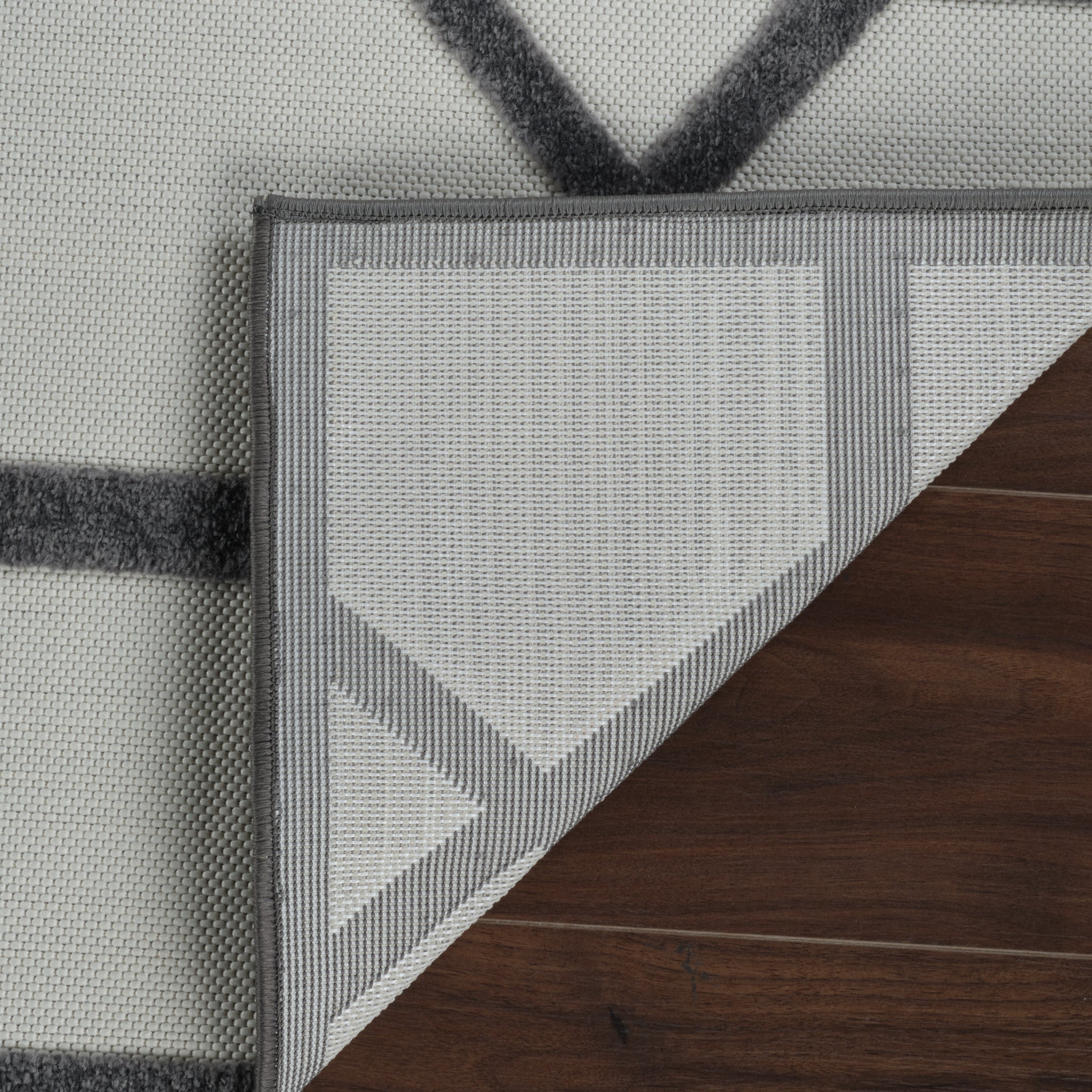 Aspen Grey Geometric Modern Rug
