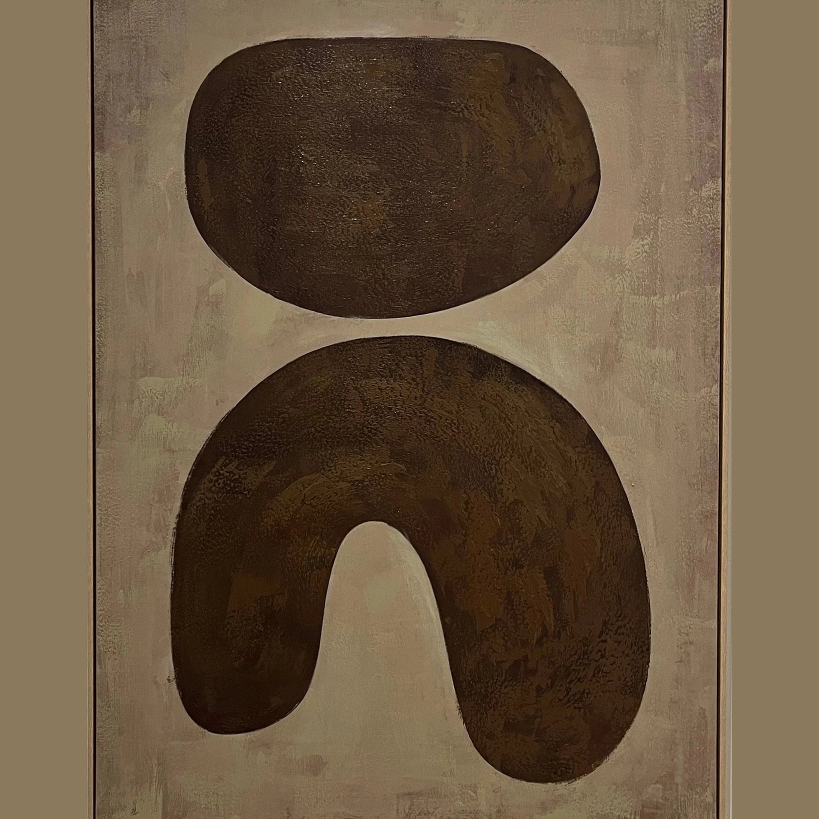 Asana Hand-Painted Framed Canvas Wall Art