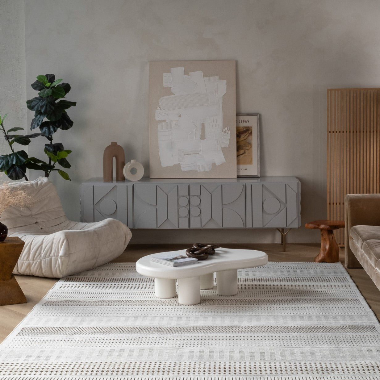 Aurora Beige Modern Rug
