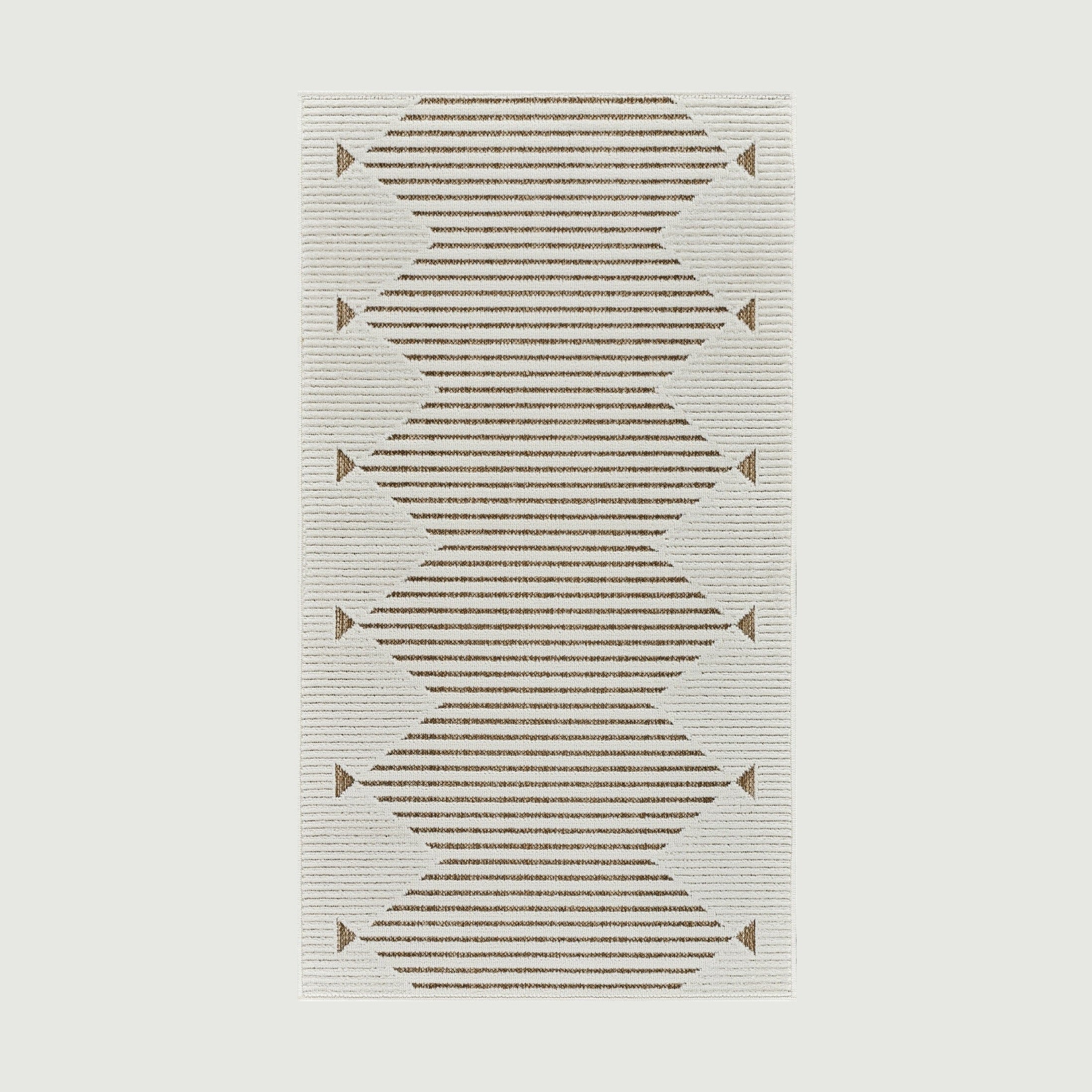 Aurora Beige Tribal Stripe Rug