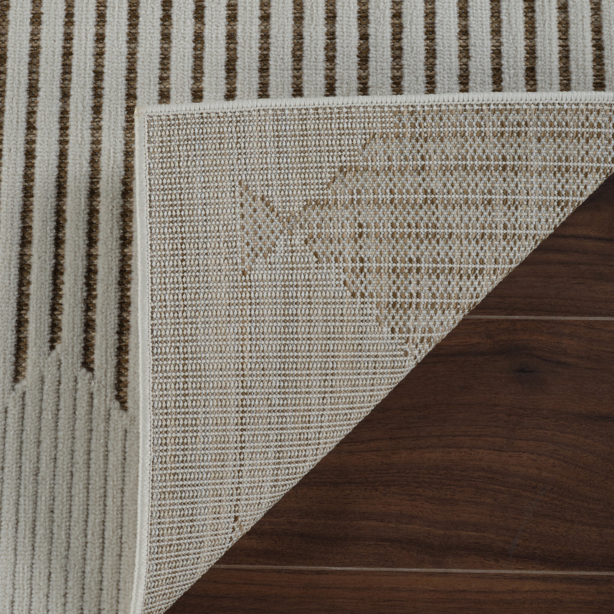 Aurora Beige Tribal Stripe Rug – 5 x 7'