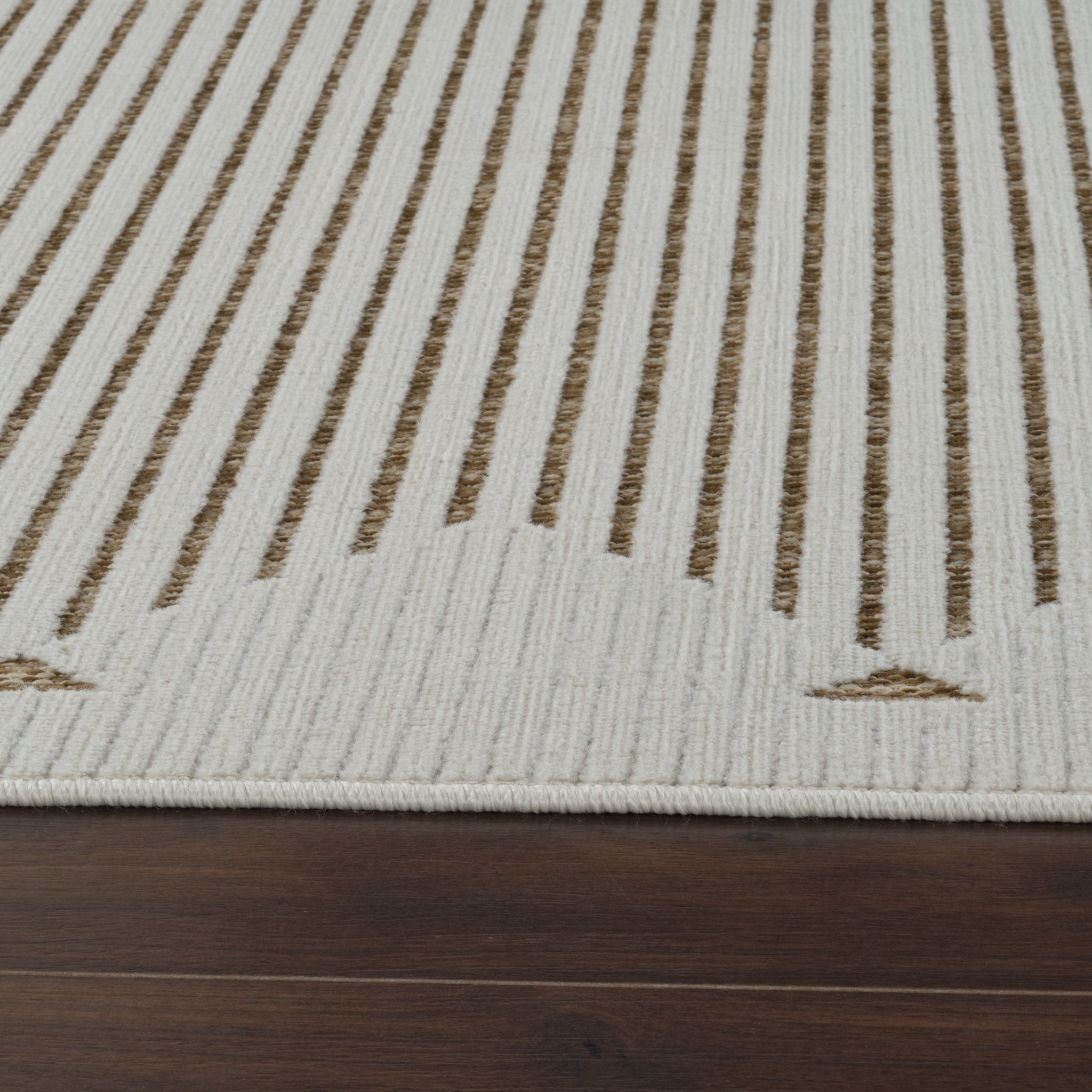 Aurora Beige Tribal Stripe Rug – 5 x 7'