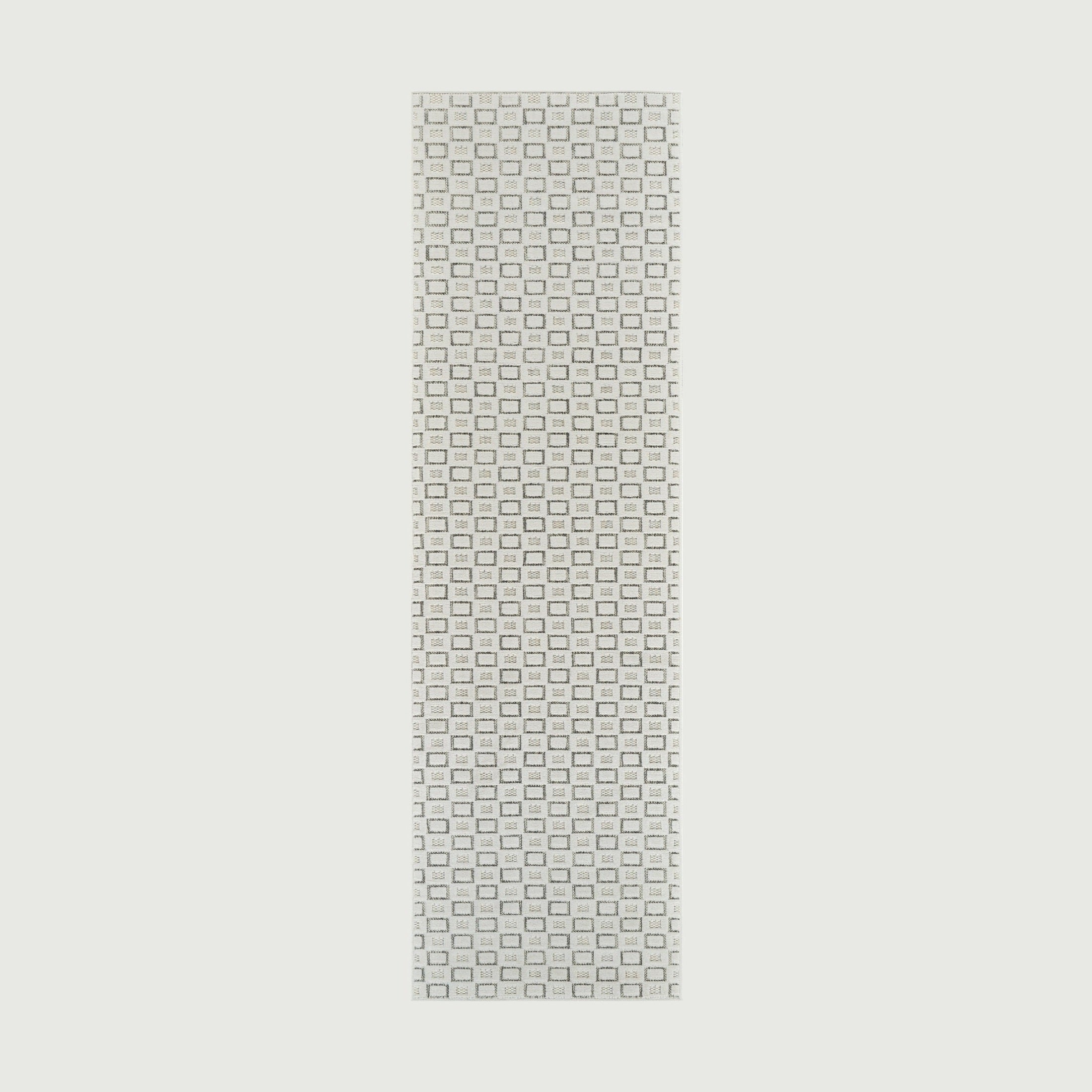 Aurora Cream Modern Rug – Textured Grid Pattern