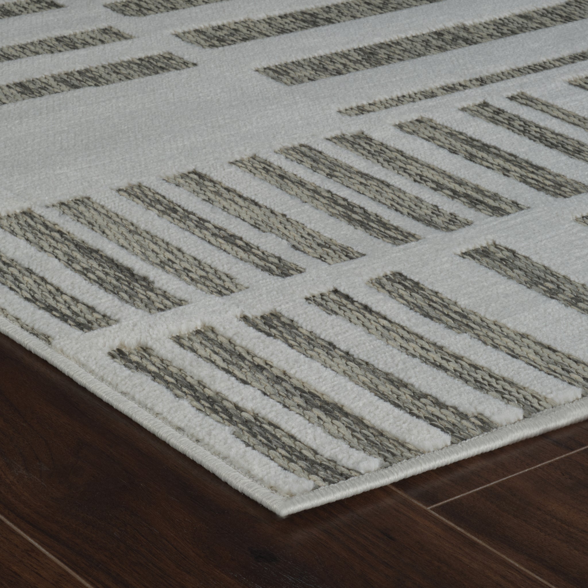 Aurora Cream Modern Rug – Abstract Linear Design