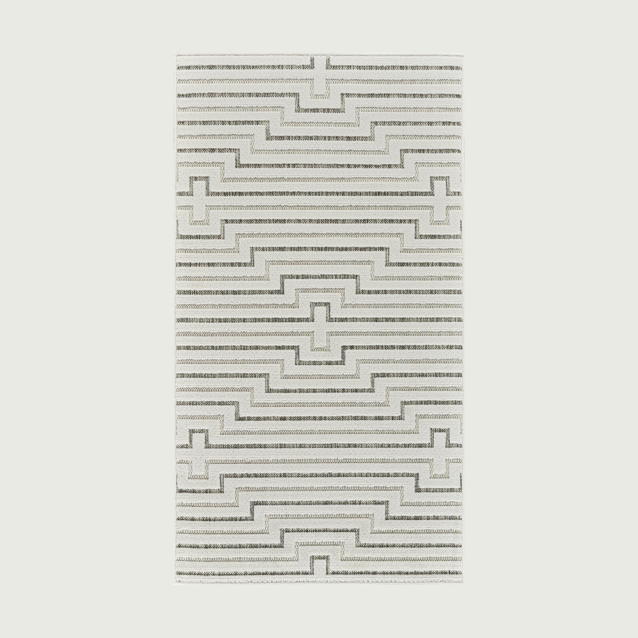 Aurora Cream Modern Rug – Stepped Geometric Pattern