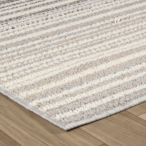 Bali 1863 Cream Gradient Striped Rug – 5 x 8'