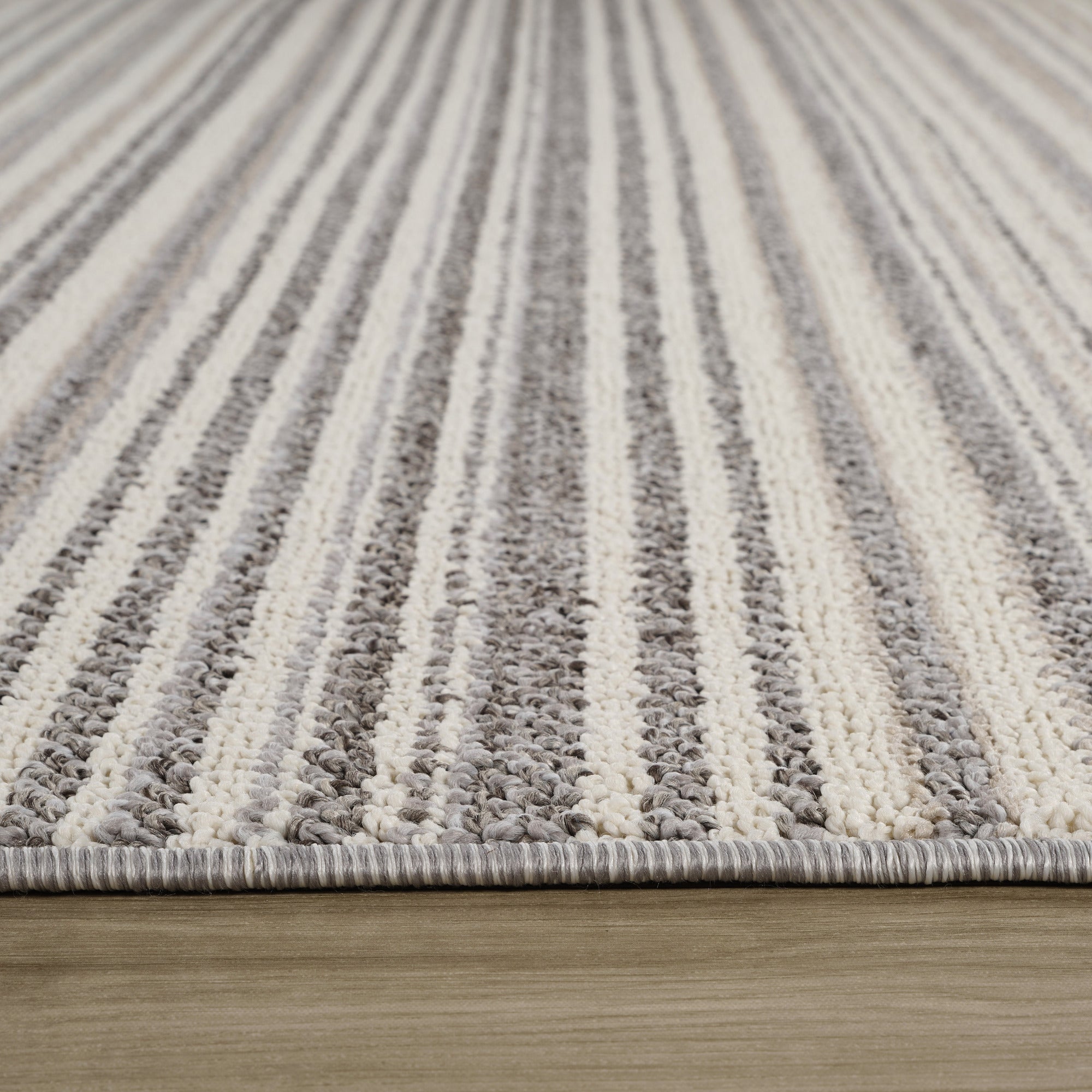 Bali Modern Striped Cream Area Rug