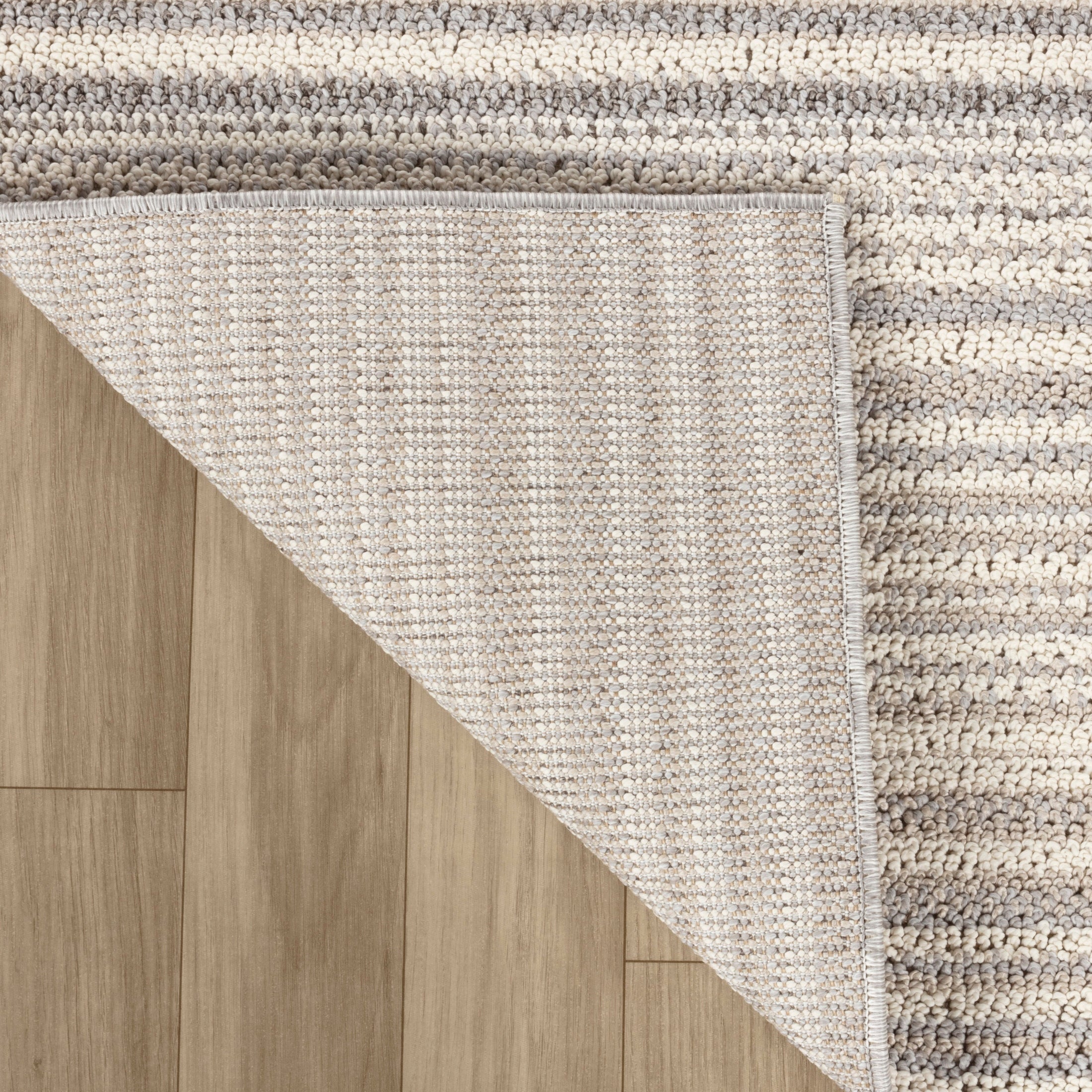 Bali Modern Striped Cream Area Rug