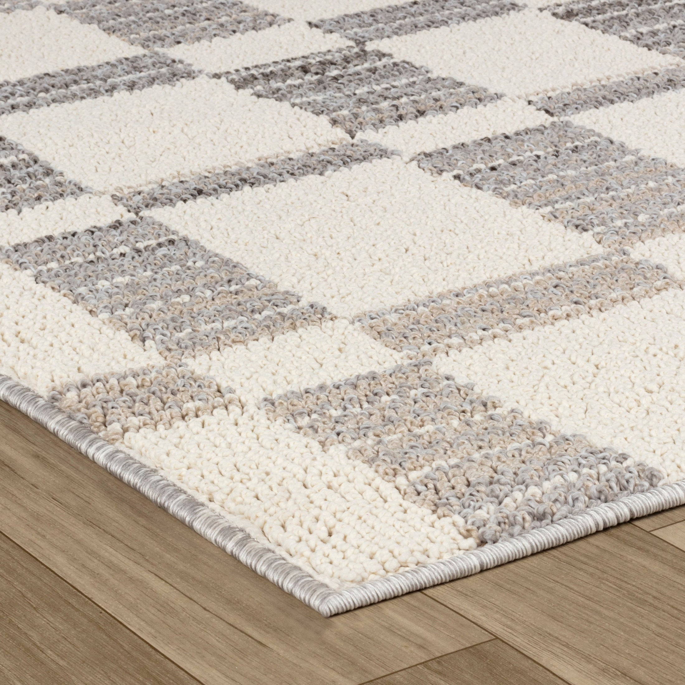Bali Cream Modern Abstract Indoor Area Rug
