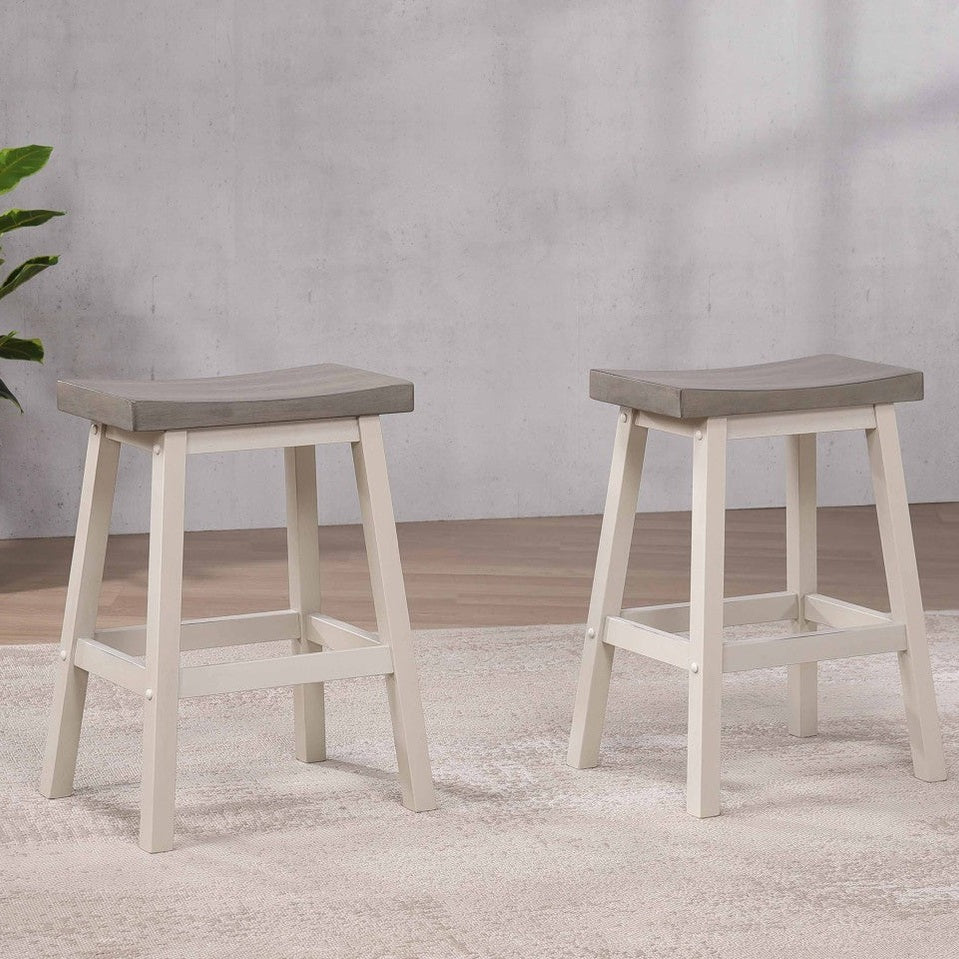 Stilla Solid Wood Saddle Counter Stool