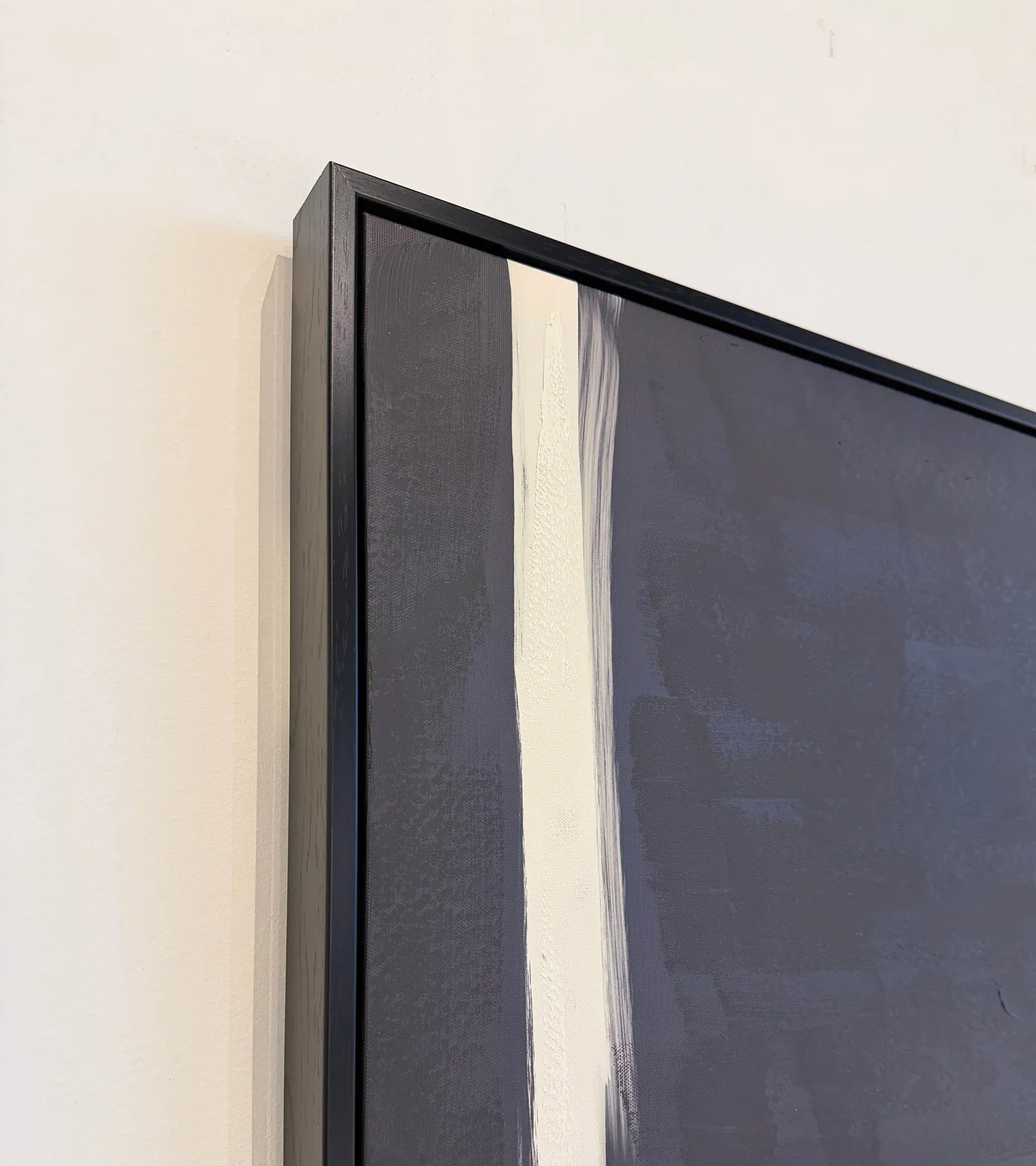 Black Velvet Hand-Painted Framed Triptych Canvas Wall Art