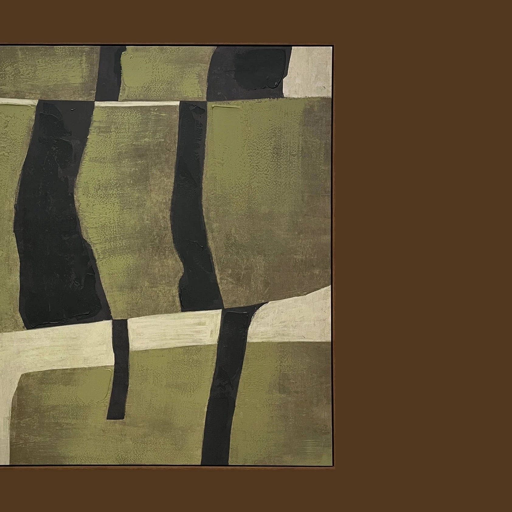 Camouflage Hand-Painted Framed Canvas Wall Art