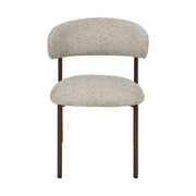 Aria Upholstered Dining Chair with Walnut Metal Legs