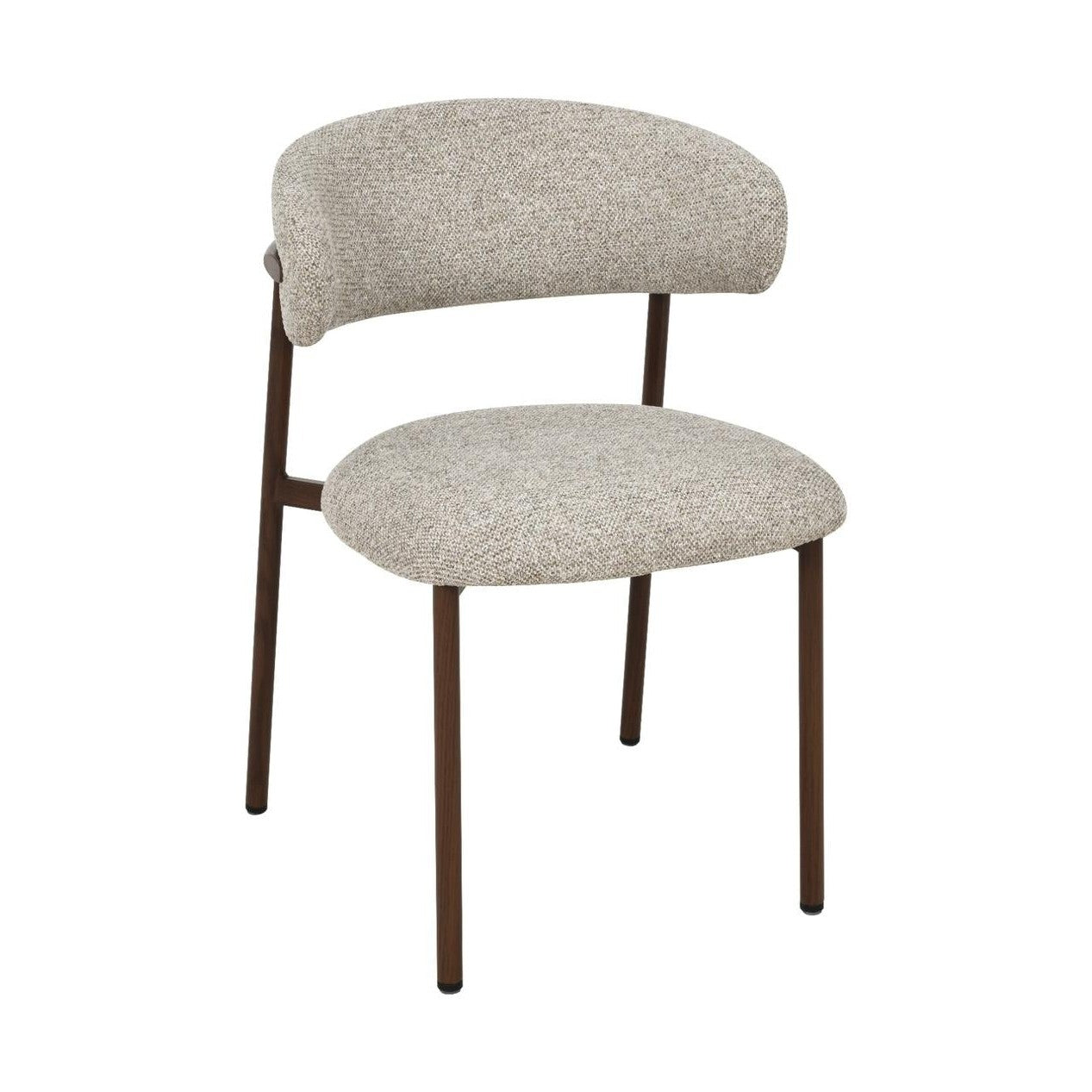 Aria Upholstered Dining Chair with Walnut Metal Legs