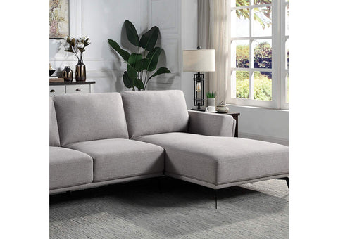 Tetra Sectional -Right Chaise-Light Grey