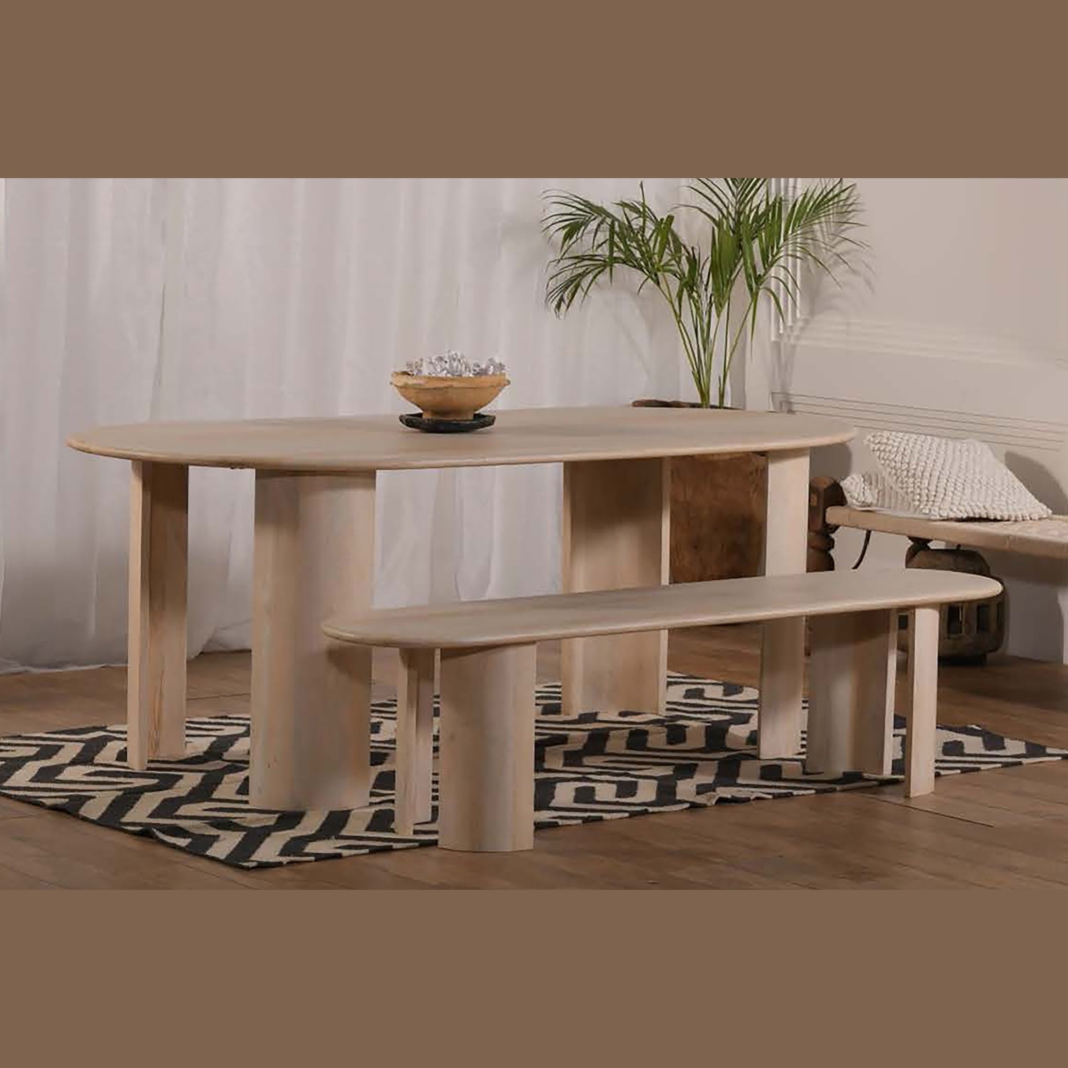 Klimt Solid Mango Wood Dining Table
