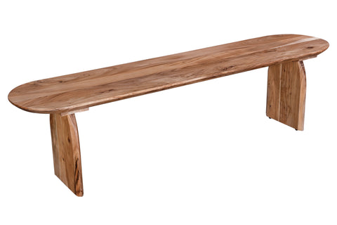 FLOOR MODEL Ingrid Oval Solid Acacia Wood Dining Bench