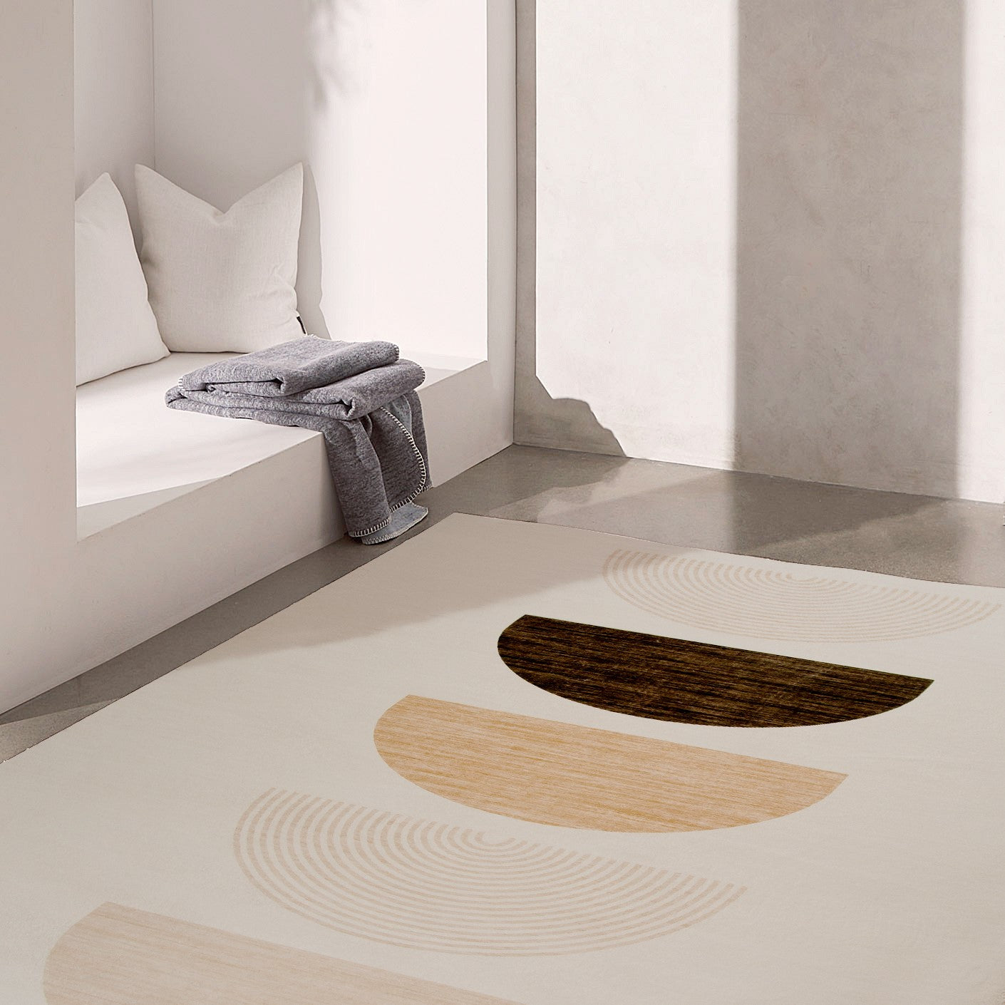 Daisy Cream Modern Floral Indoor Area Rug