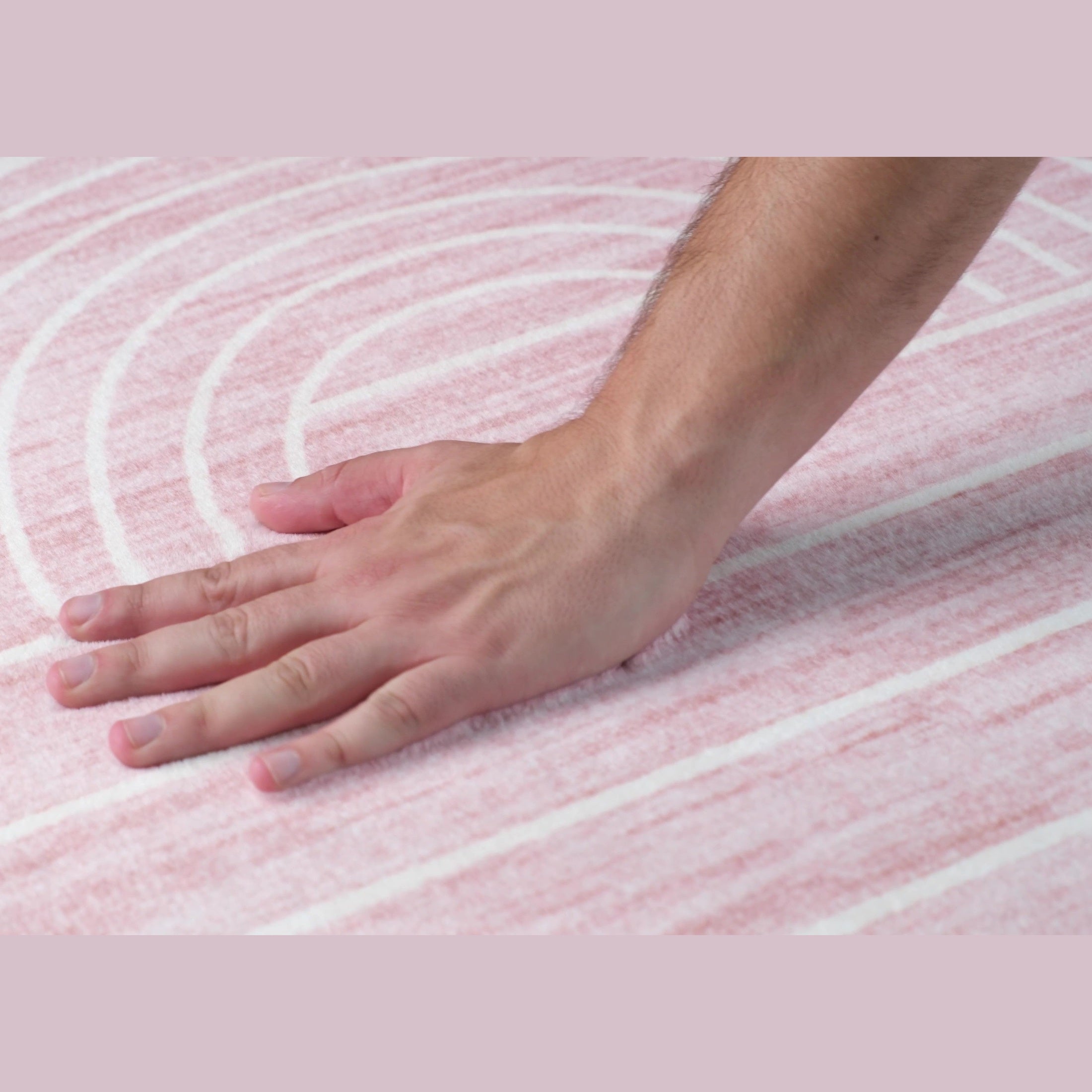 Pastel Pink Daisy Delight Area Rug