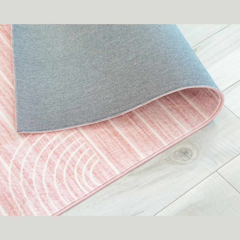 Pastel Pink Daisy Delight Area Rug