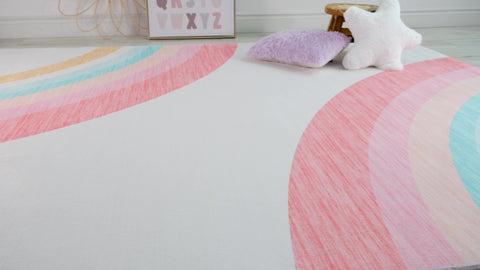 Daisy Rainbow Arc Area Rug – 5x8