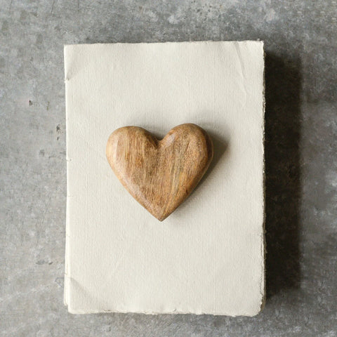 Hand-Carved Mango Wood Heart