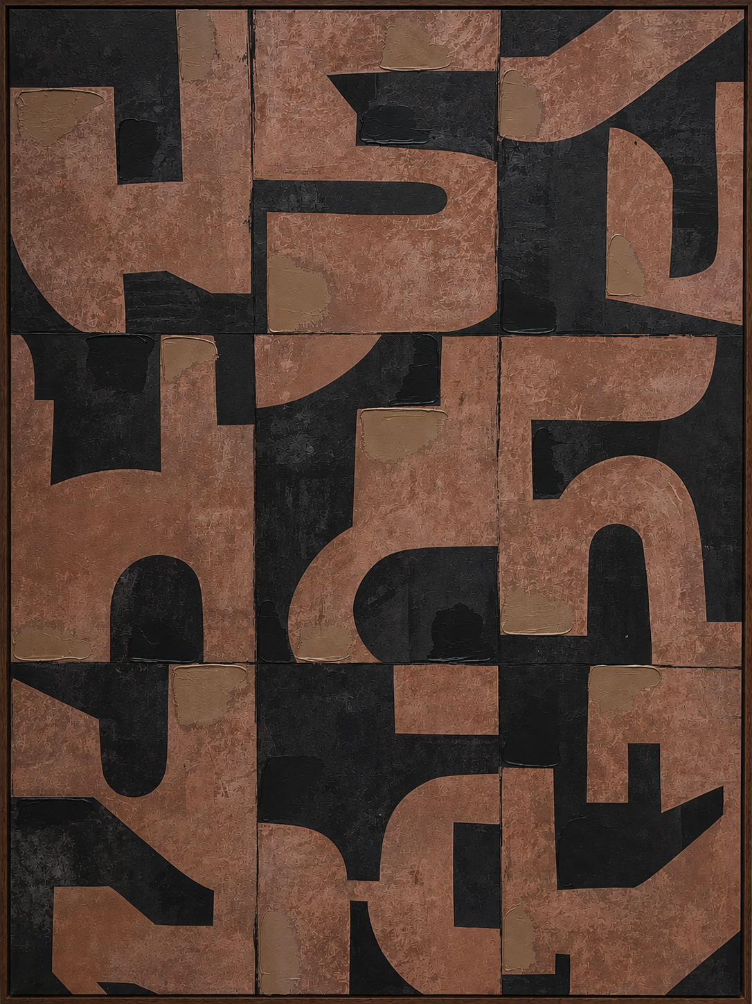 Decoded  Hand-Painted Framed Canvas Wall Art