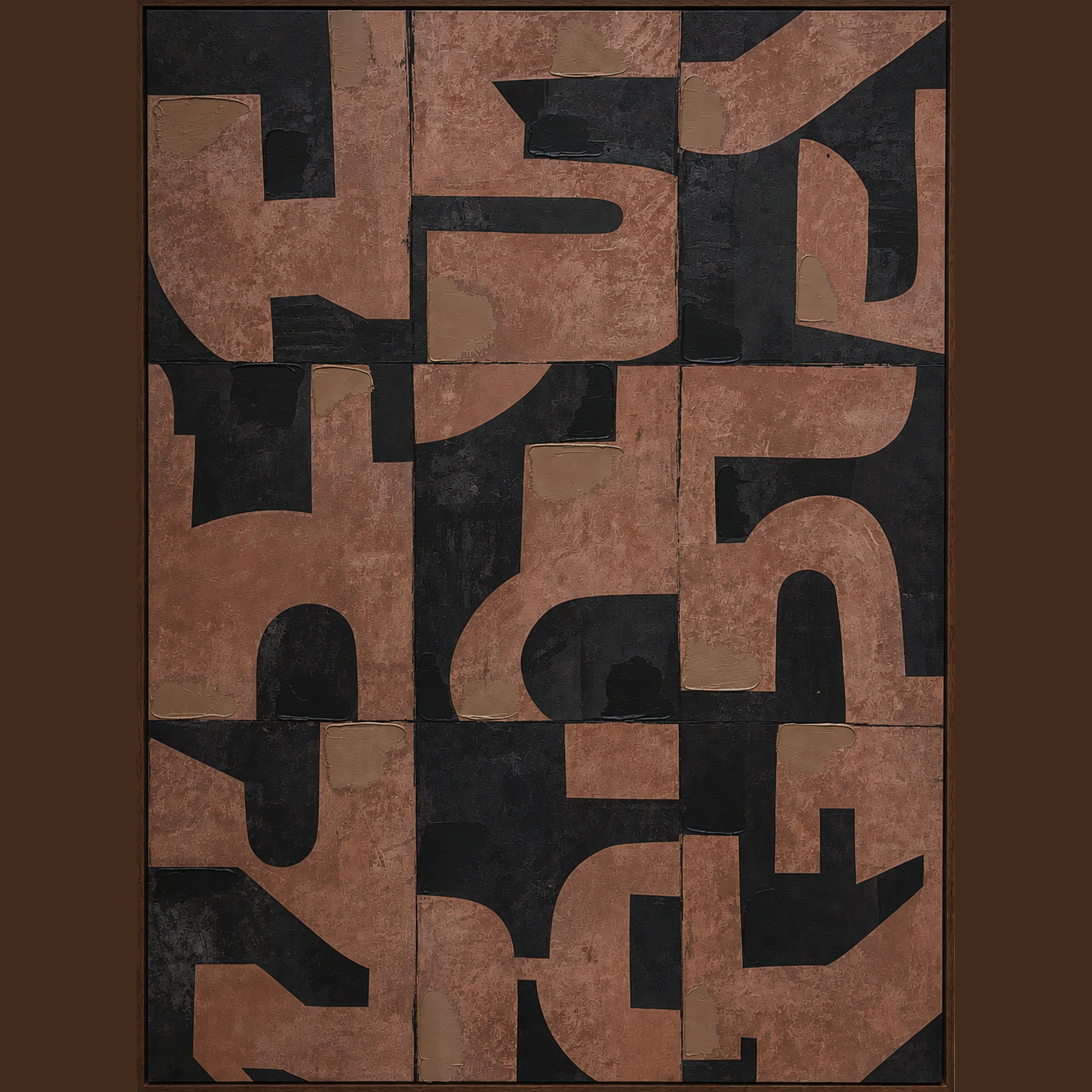 Decoded  Hand-Painted Framed Canvas Wall Art
