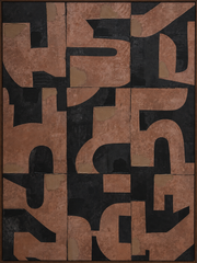 Decoded  Hand-Painted Framed Canvas Wall Art