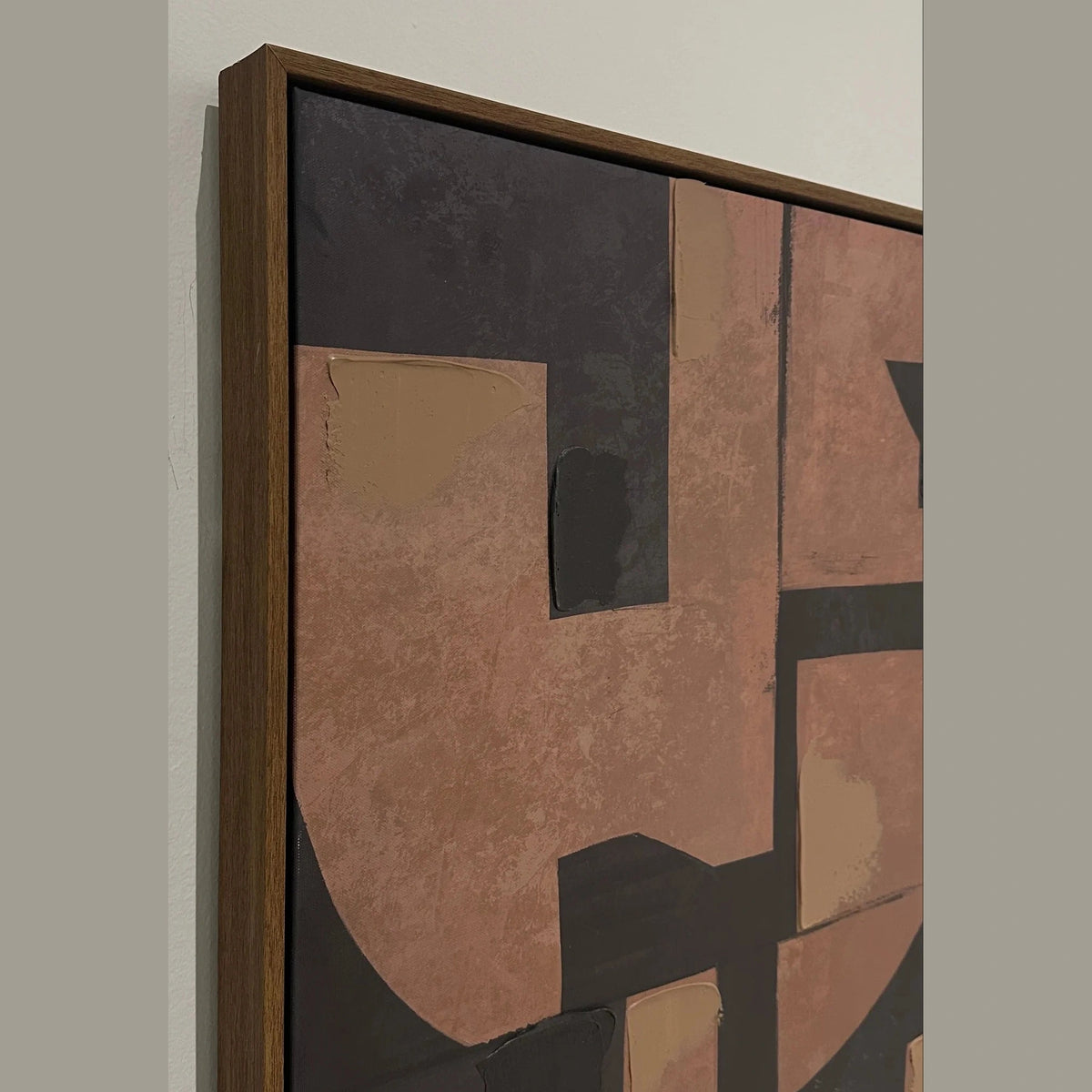 Decoded  Hand-Painted Framed Canvas Wall Art
