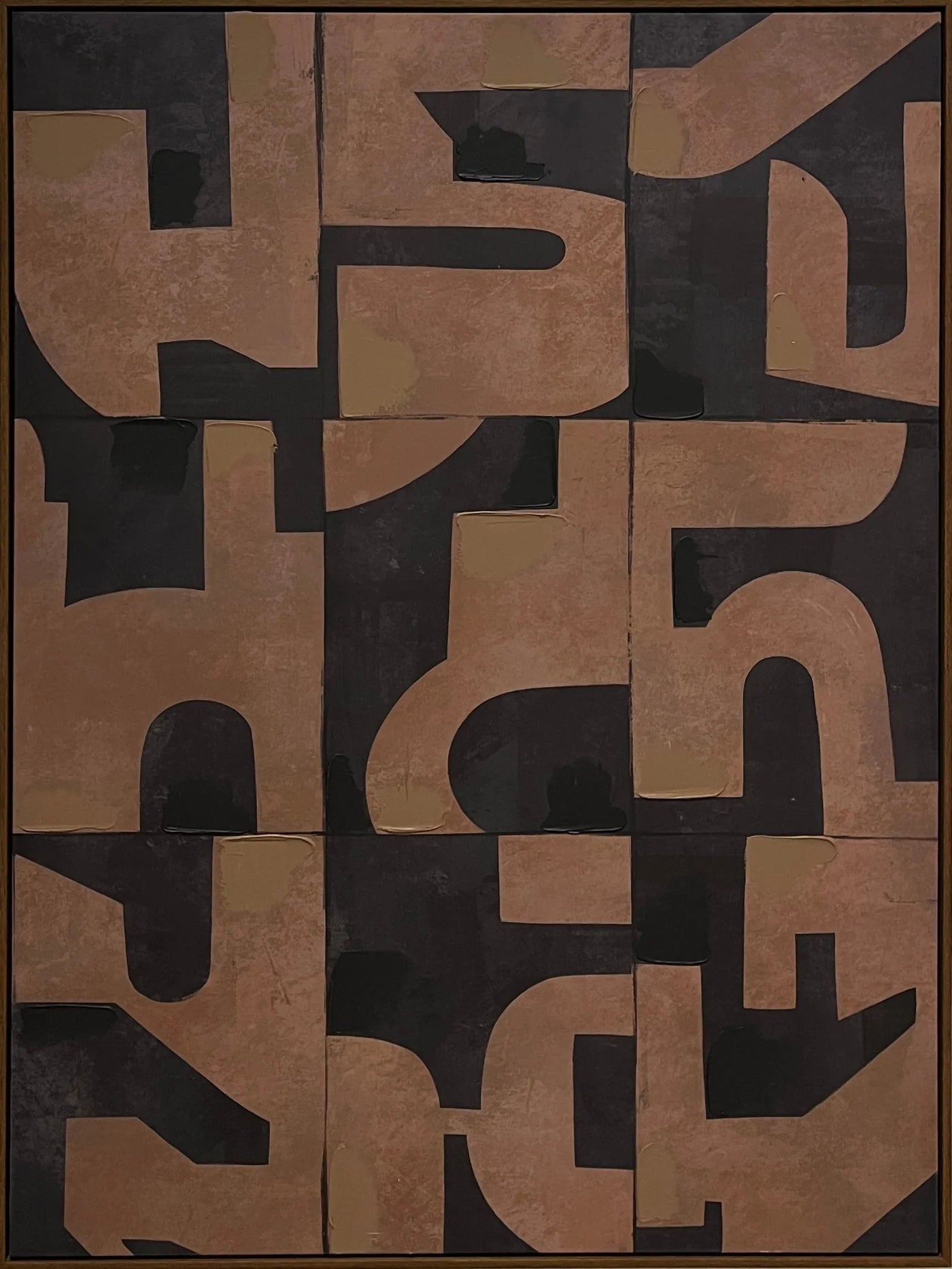 Decoded  Hand-Painted Framed Canvas Wall Art