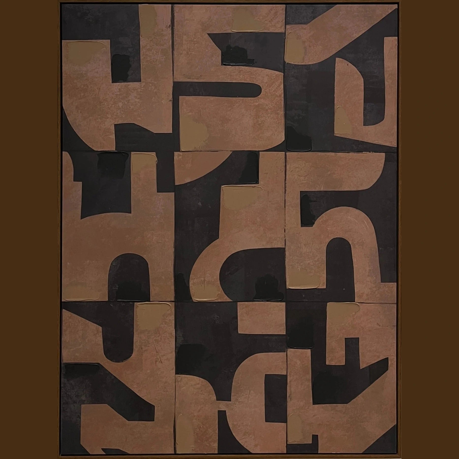 Decoded  Hand-Painted Framed Canvas Wall Art