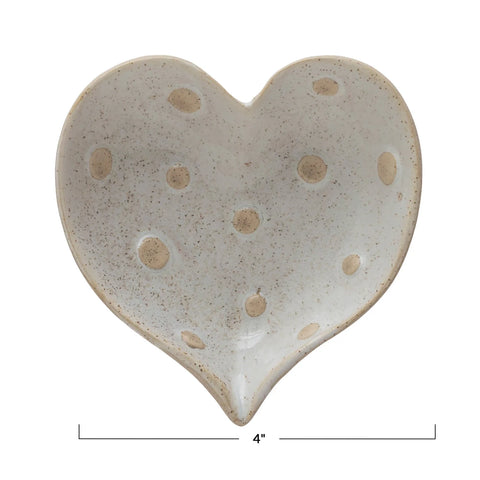 Stoneware Heart Shaped Dish