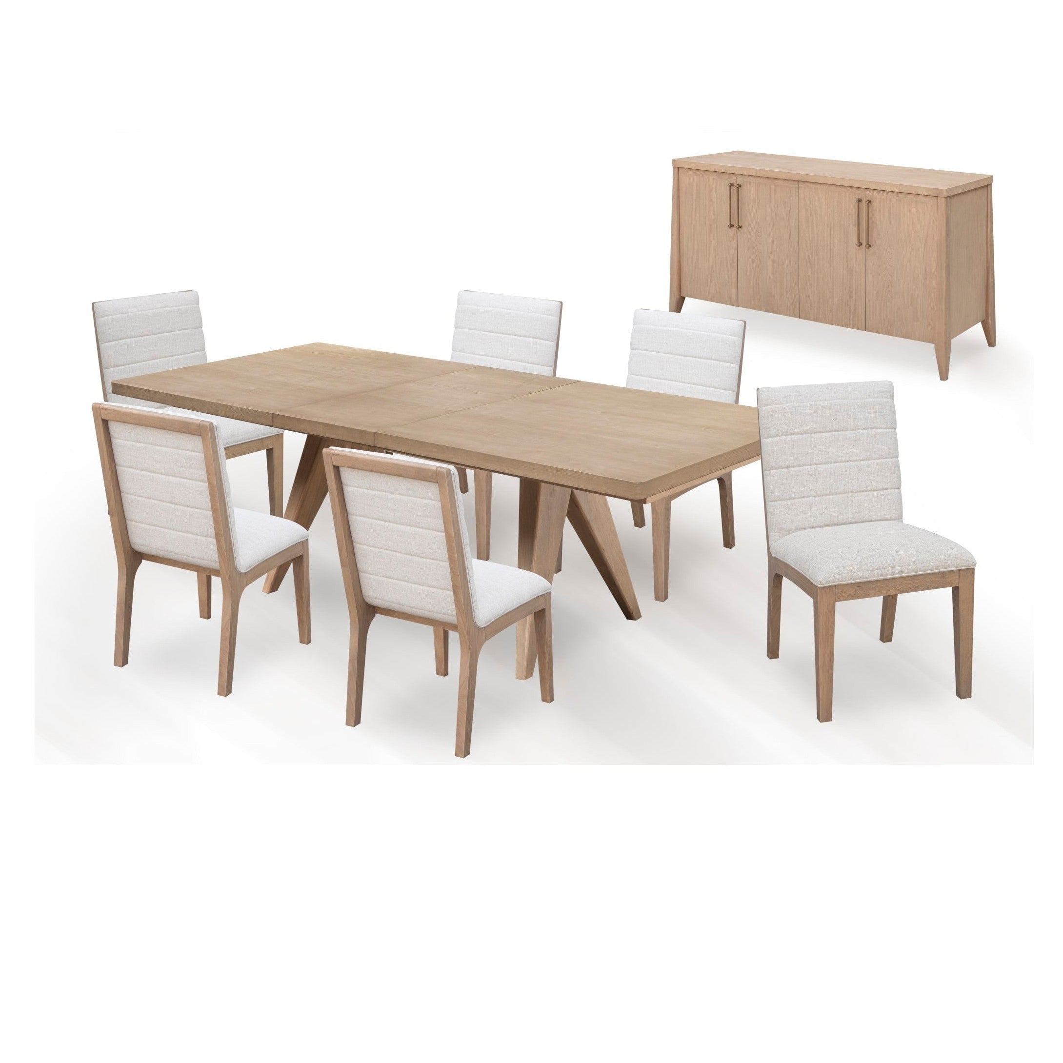 Sumire Ash Wood Rectangular Extension Table in Ginger