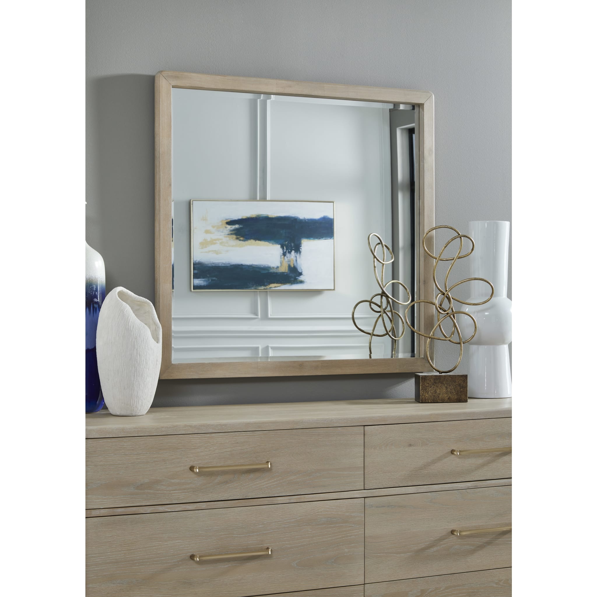 Gardenia Beveled Glass Wall or Dresser Mirror in Chai