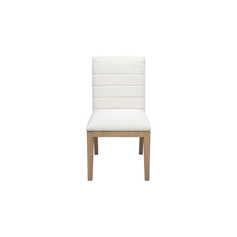 Sumire Solid Wood Dining Chair in Ginger and Natural Linen