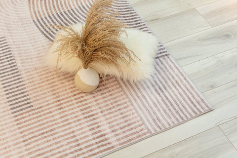 Europa Beige Geometric Modern Rug – 5x8