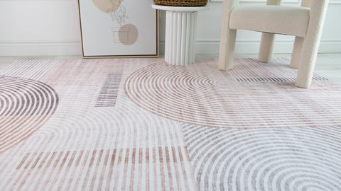 Europa Beige Geometric Modern Rug – 5x8