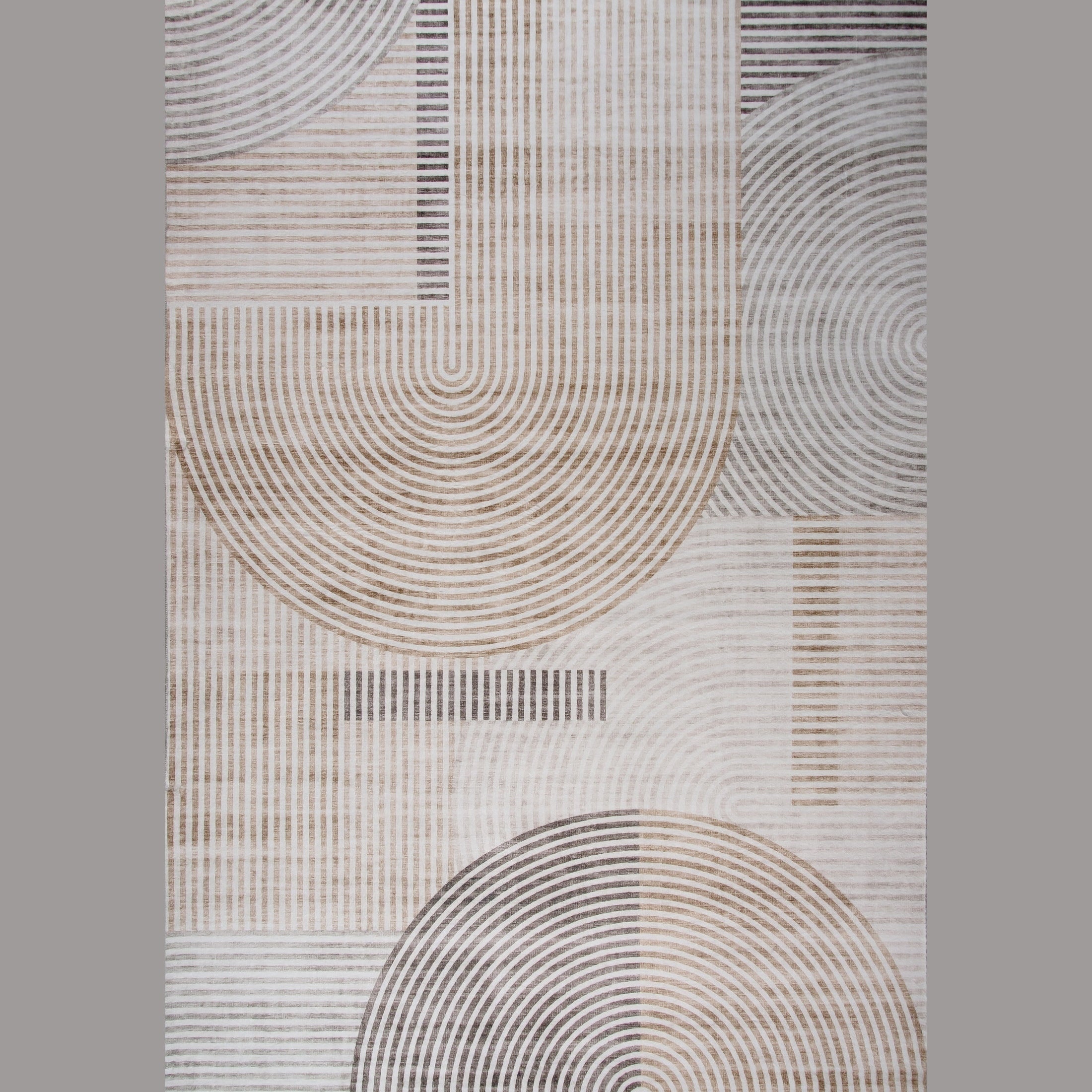 Europa Beige Modern Geometric Area Rug – 7' x 10'