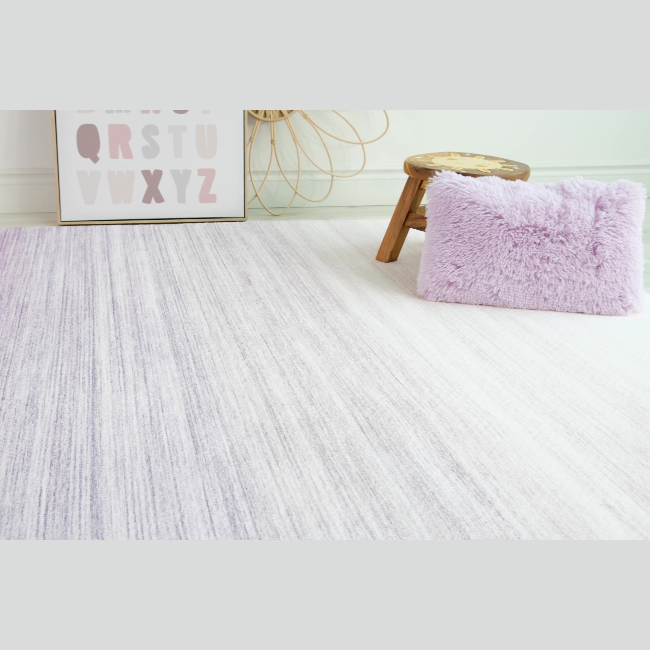 Europa Violet Artistic Abstract Area Rug