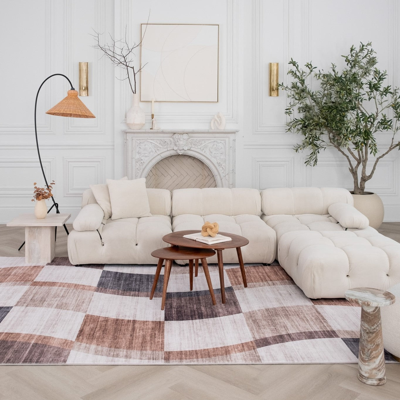 Europa Brown Distressed Pattern Area Rug