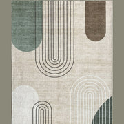 Europa Beige Subtle Stripe Modern Rug